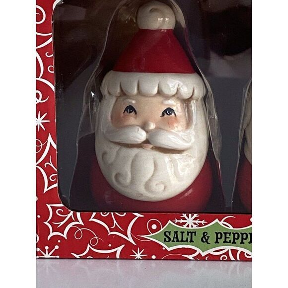 Santa And Mrs Claus Shakers 3" Salt Pepper Winter Christmas Johanna Parker NEW - Picture 7 of 9